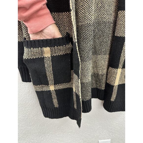 Womens Fashion Nova Cardigan Size Large How You Plaid Me Long Sleeve Open Front - Picture 4 of 12